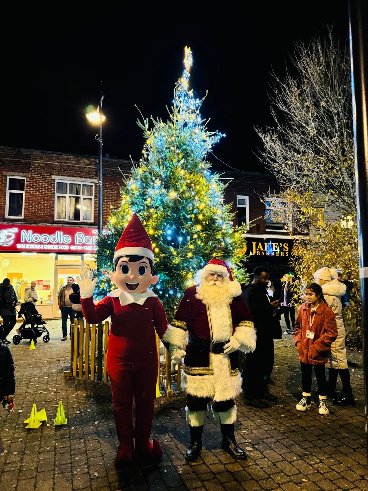 Christmas Lights Switch On Santa and Elf