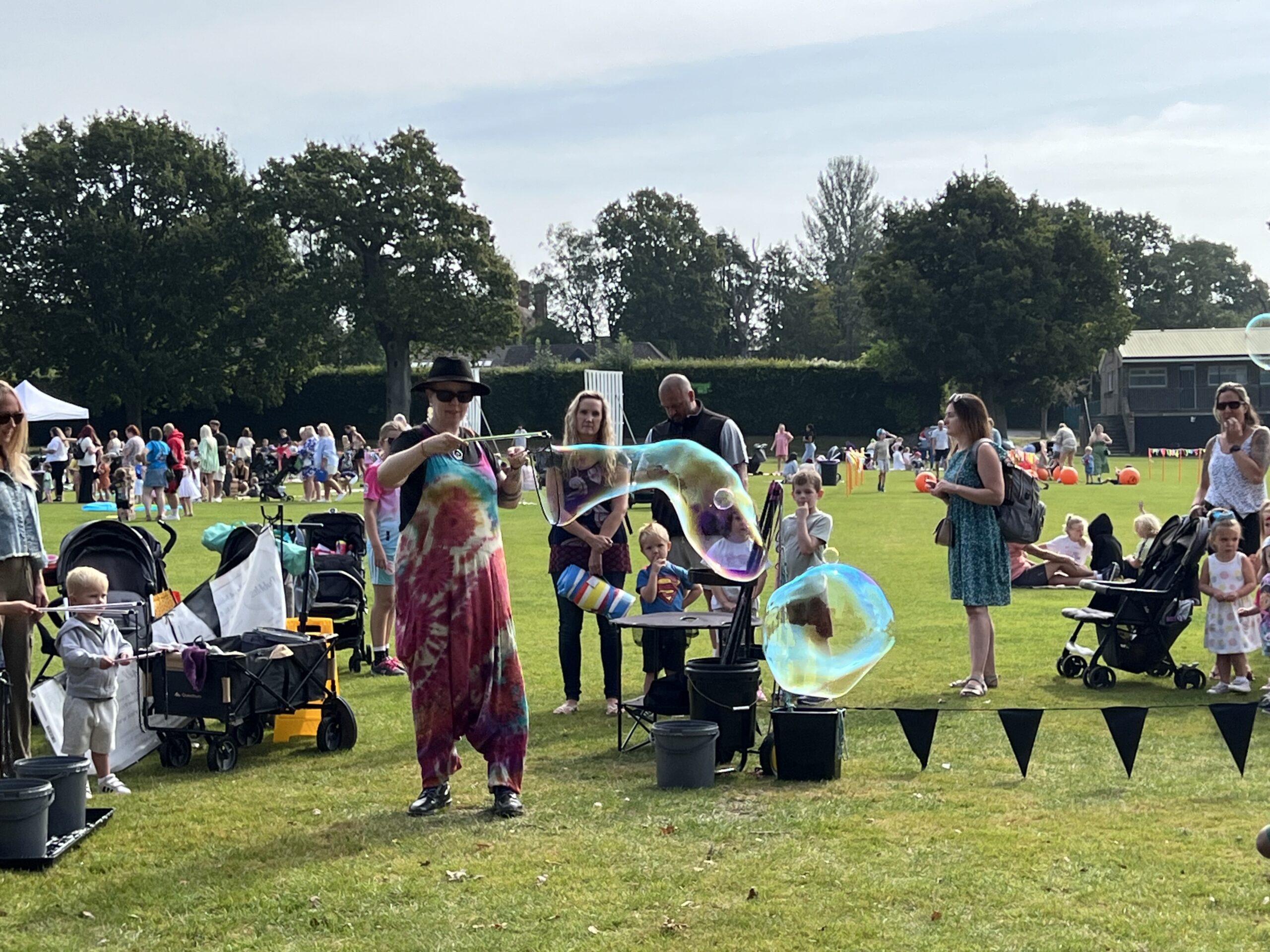 Picnic in Park Bubble Blowing
